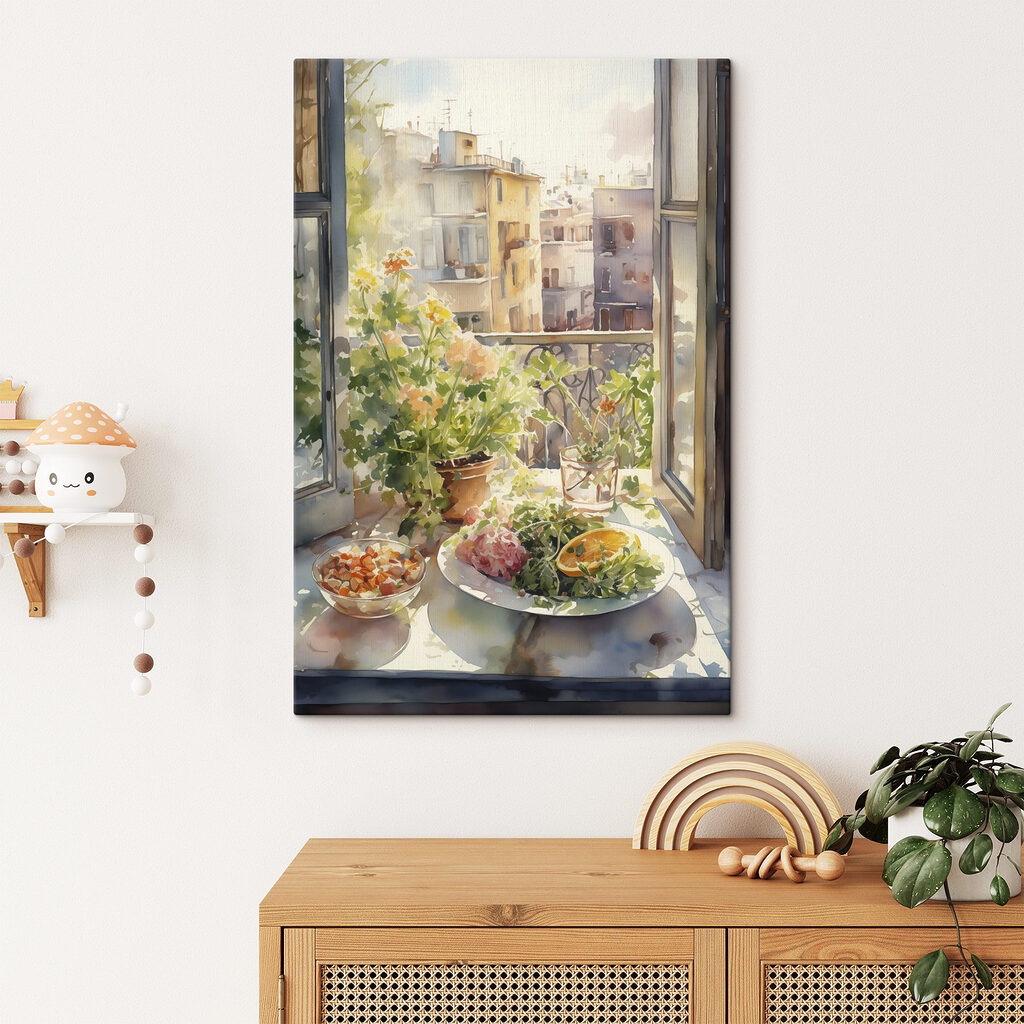 Lunch bij het balkon — interieur 1