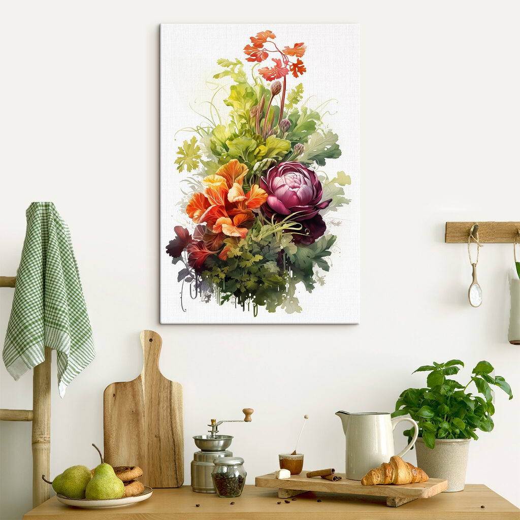 Rodekool tussen bloeiende groenten — interieur 2