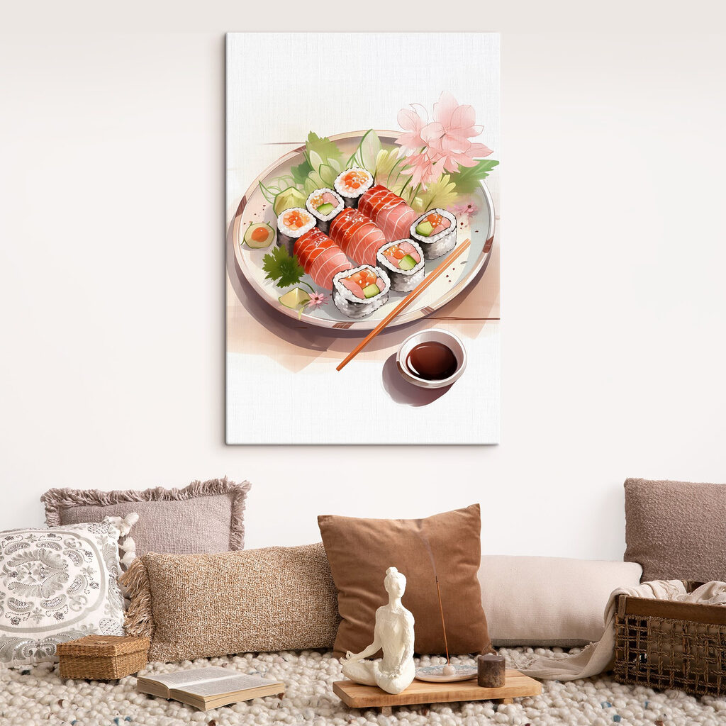 Sushi onder een bloesemtak — interieur 3