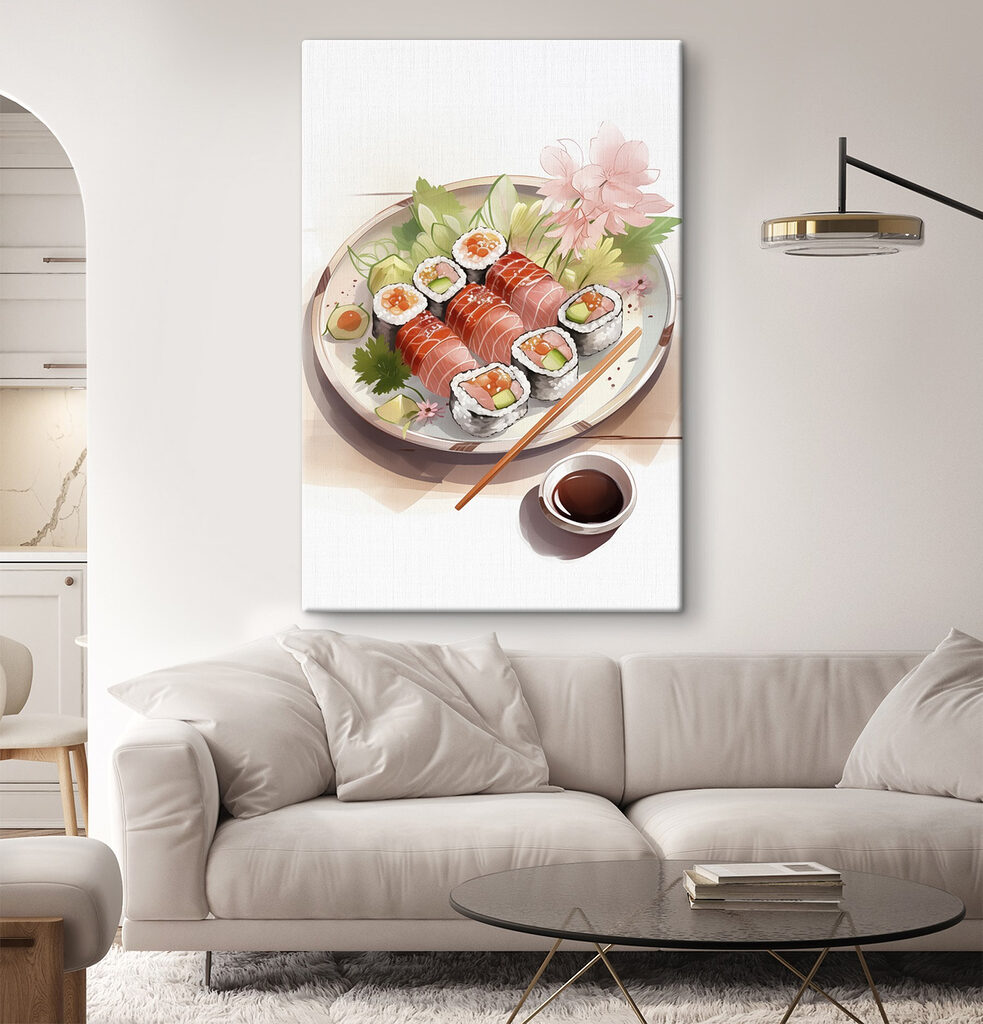 Sushi onder een bloesemtak — interieur 1