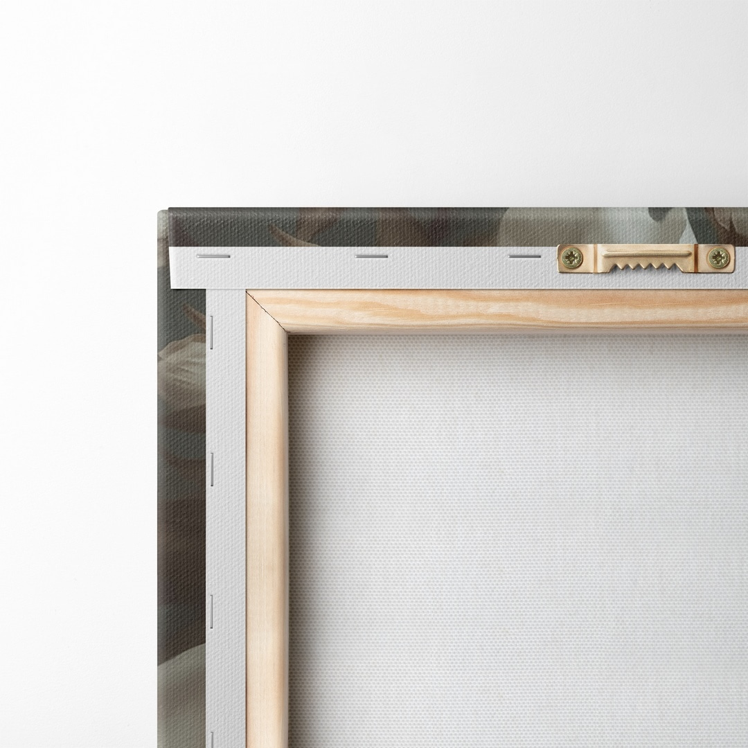 Witte bloemen als oogsluier — achterkant
