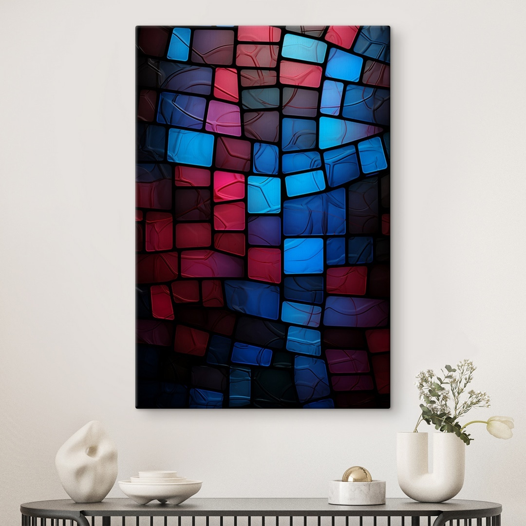 Mozaïek in blauwrood — interieur 2