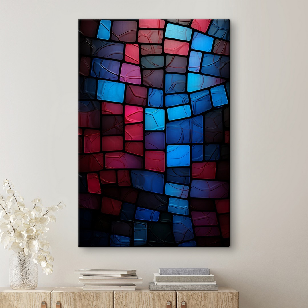 Mozaïek in blauwrood — interieur 1