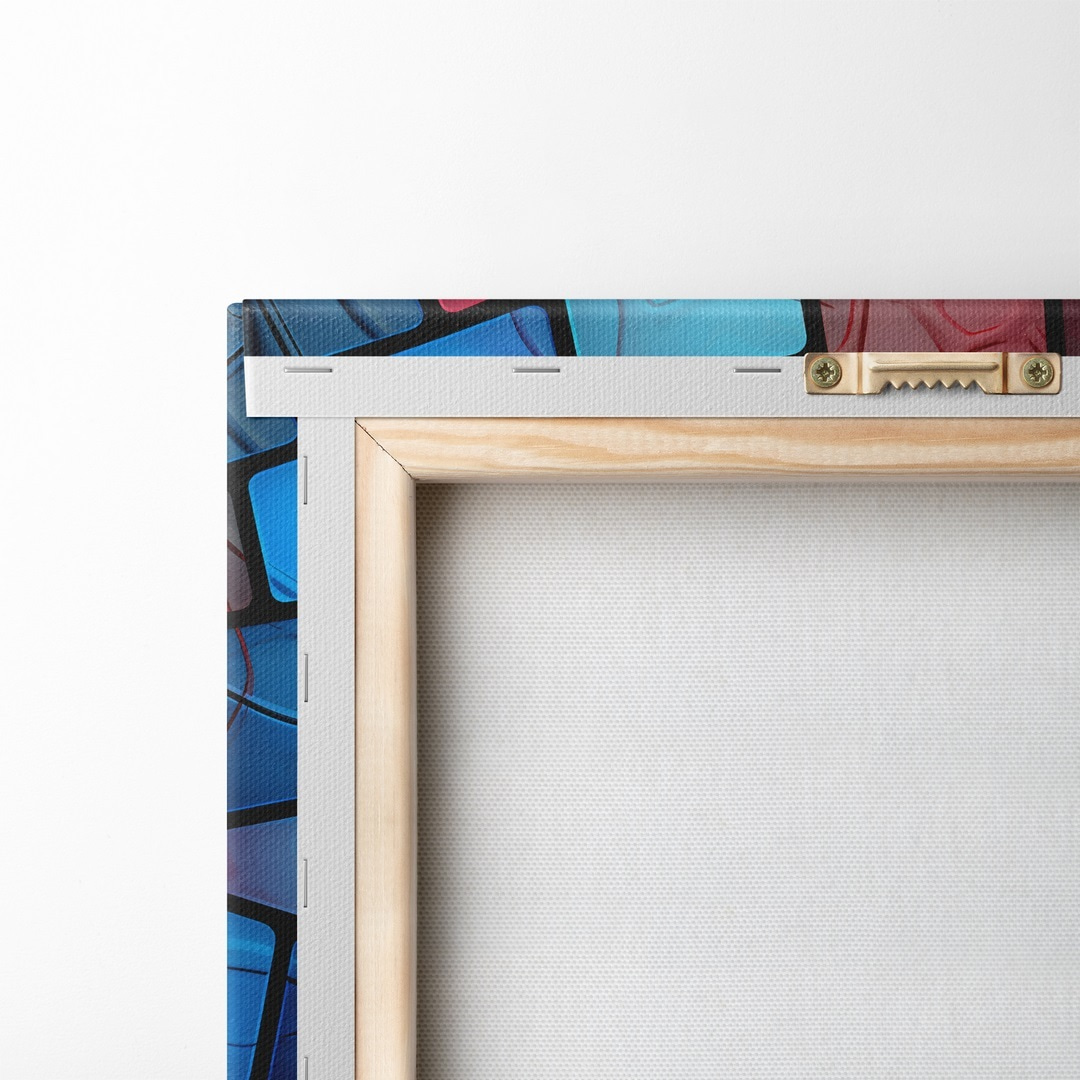 Mozaïek in blauwrood — achterkant