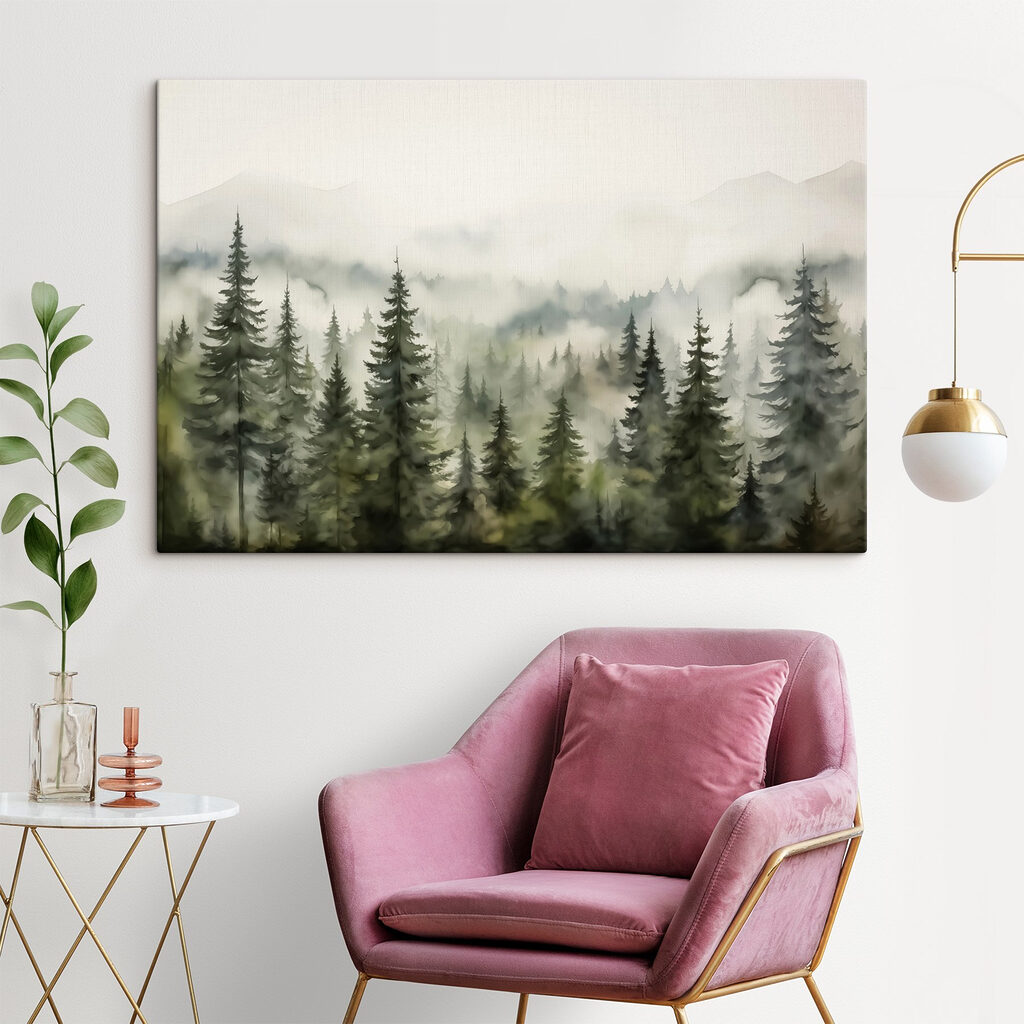 Dennen in groene nevel — interieur 2