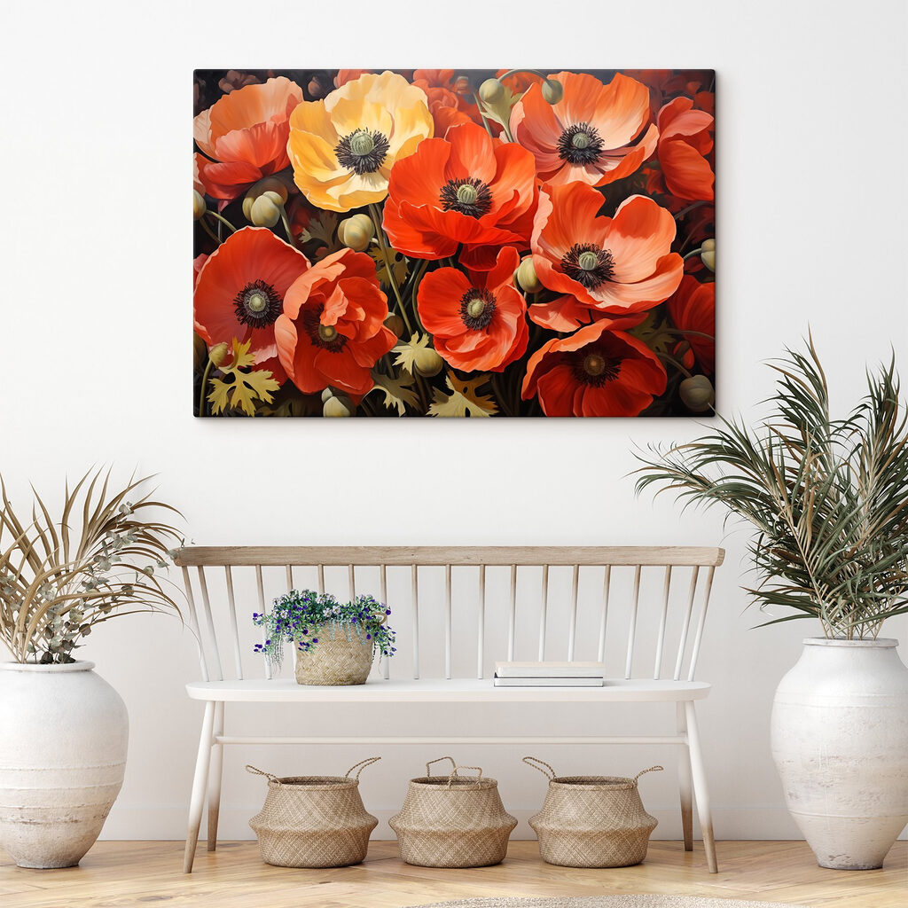 Klaprozen in warme tinten — interieur 2