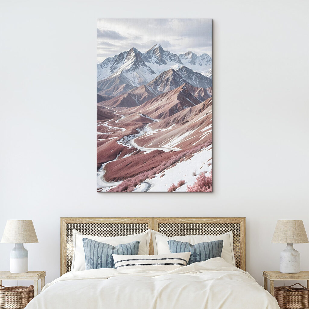 Een rivier door winterbergen — interieur 1