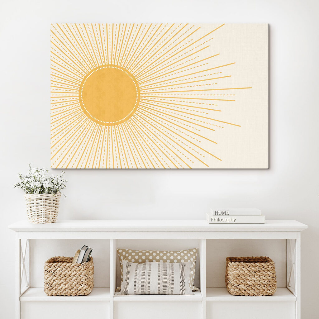 Zon met gestippelde stralen — interieur 1
