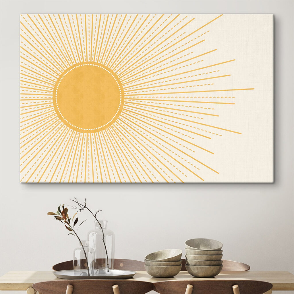 Zon met gestippelde stralen — interieur 2