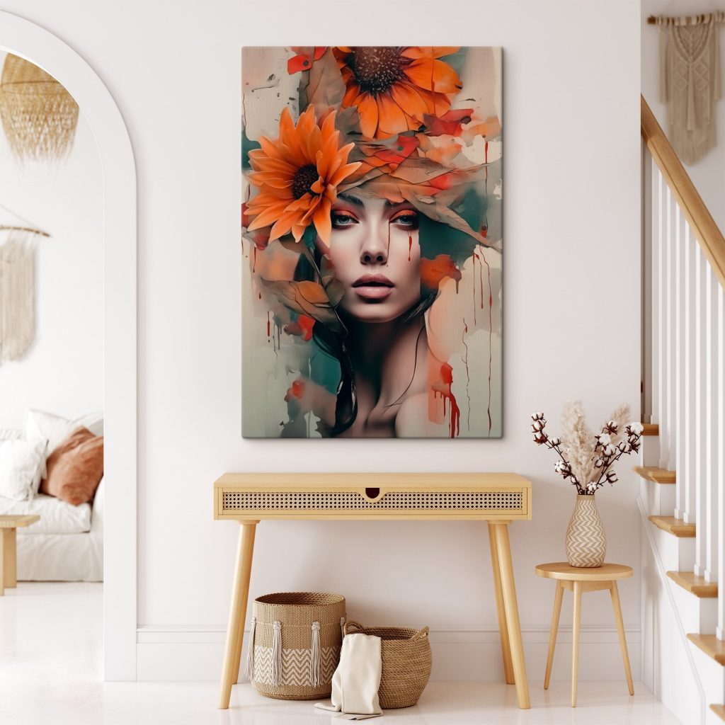 Herfstbloemen boven haar blik — interieur 2