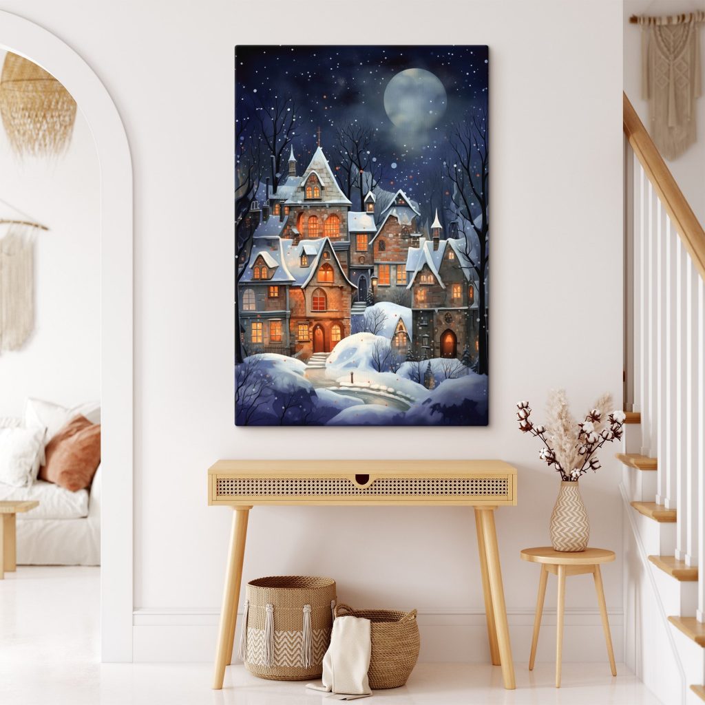 Winterdorp onder volle maan — interieur 2