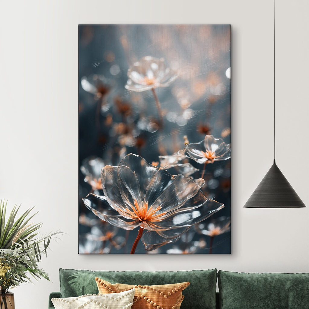 Bloemen met heldere druppelranden — interieur 2