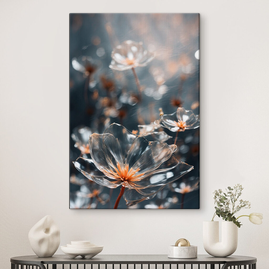 Bloemen met heldere druppelranden — interieur 1