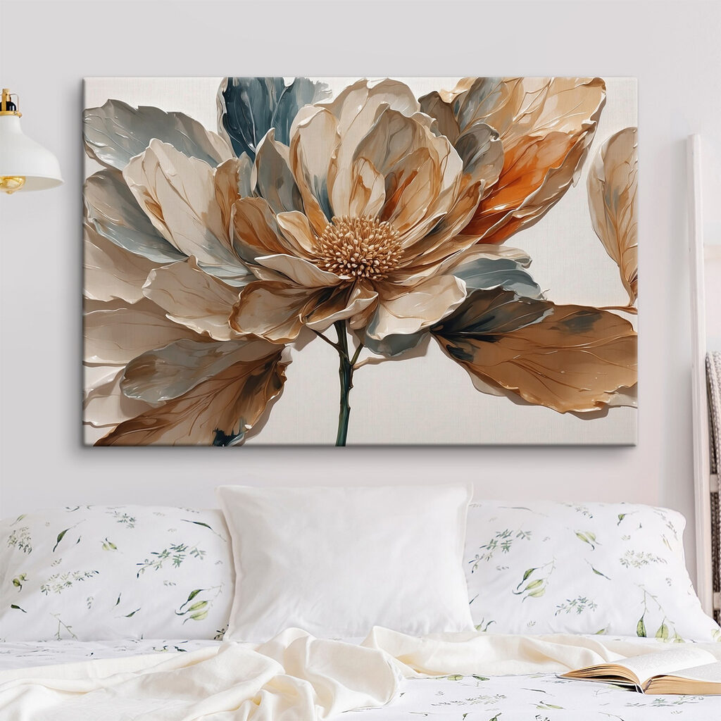 Bloem in warme aardetinten — interieur 2