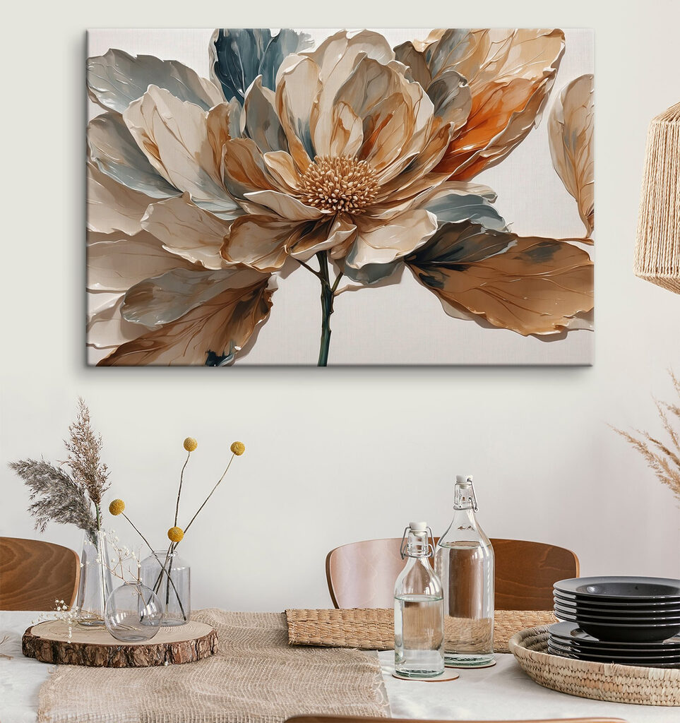 Bloem in warme aardetinten — interieur 3