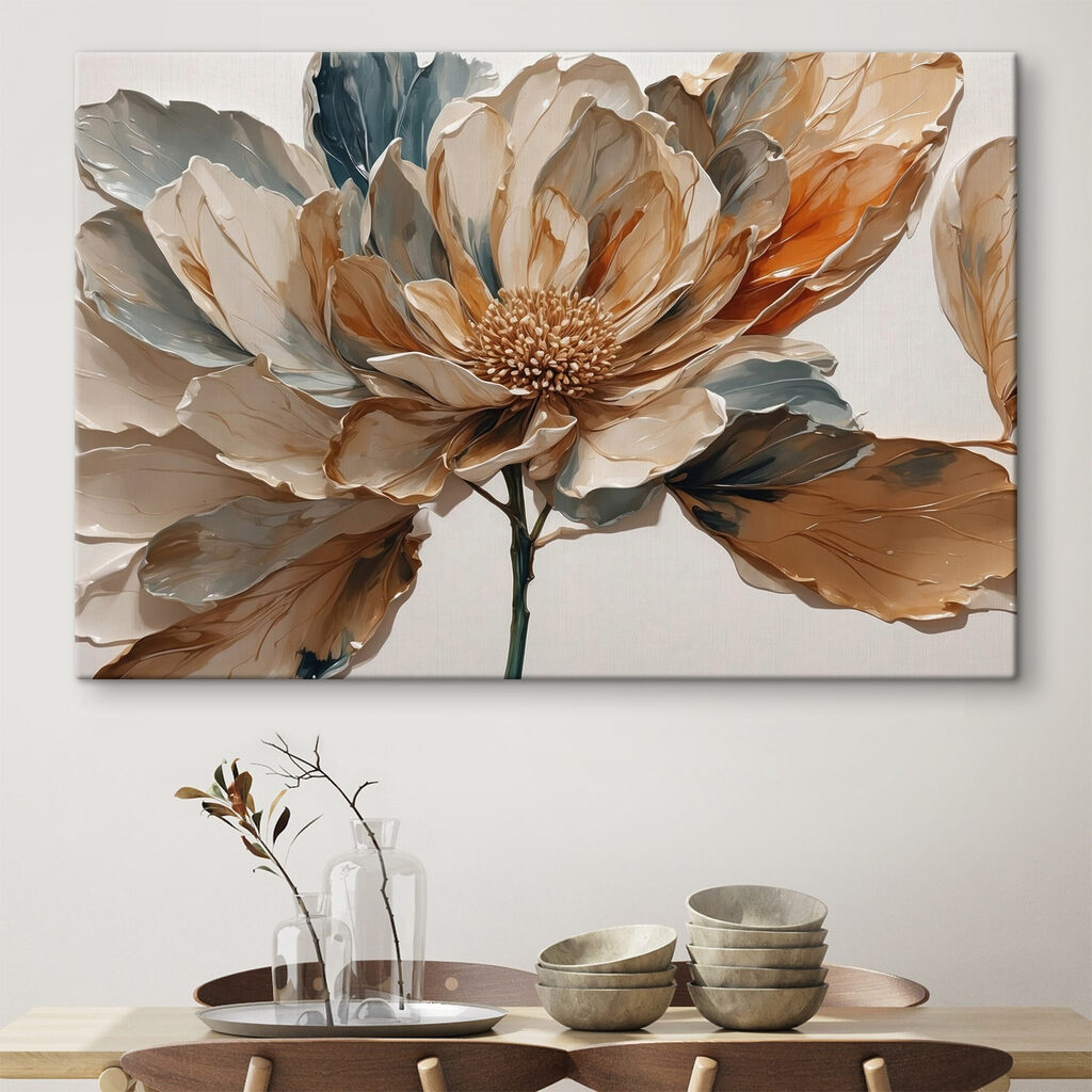 Bloem in warme aardetinten — interieur 4