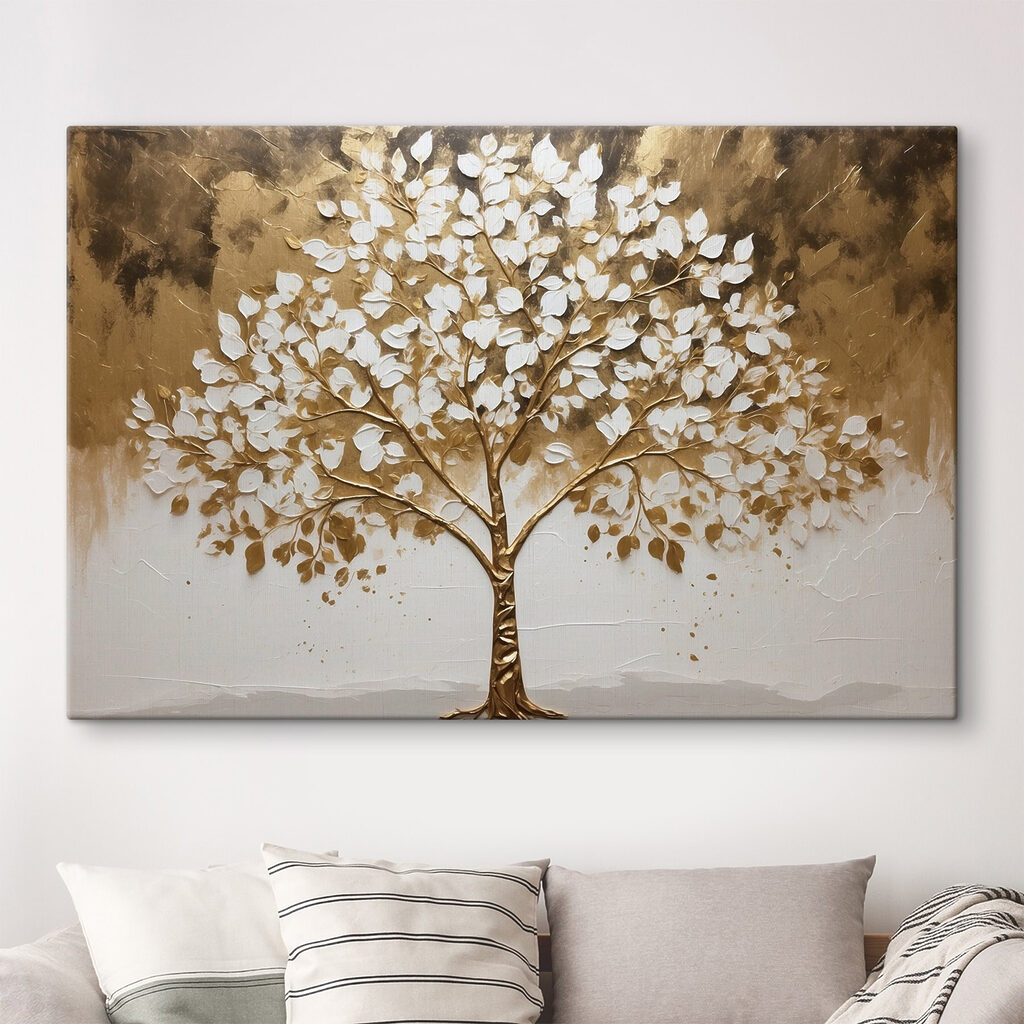 Boom met goudkleurig loof — interieur 2