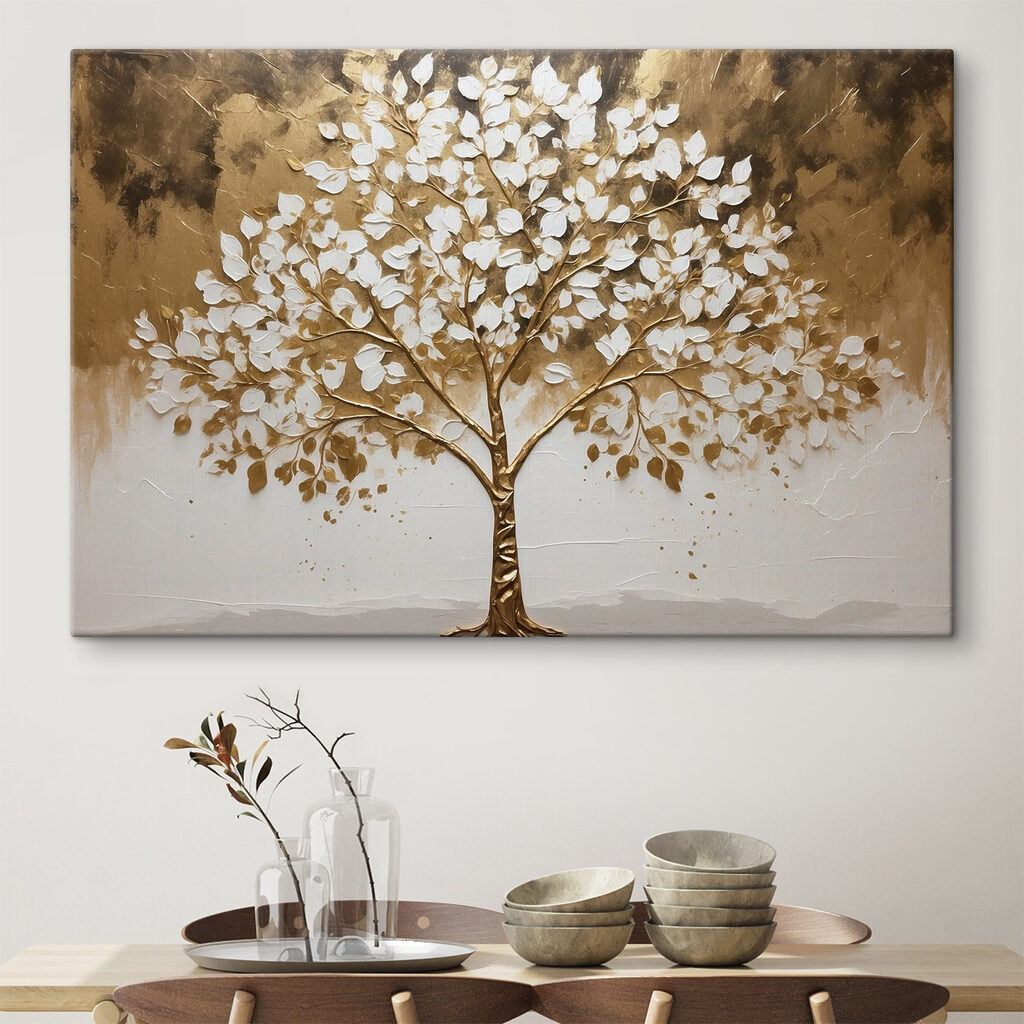 Boom met goudkleurig loof — interieur 1