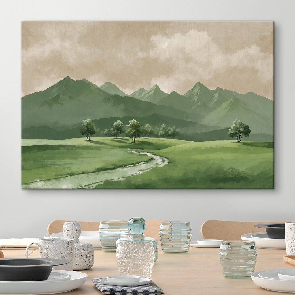 Beek door groen bergdal — interieur 3
