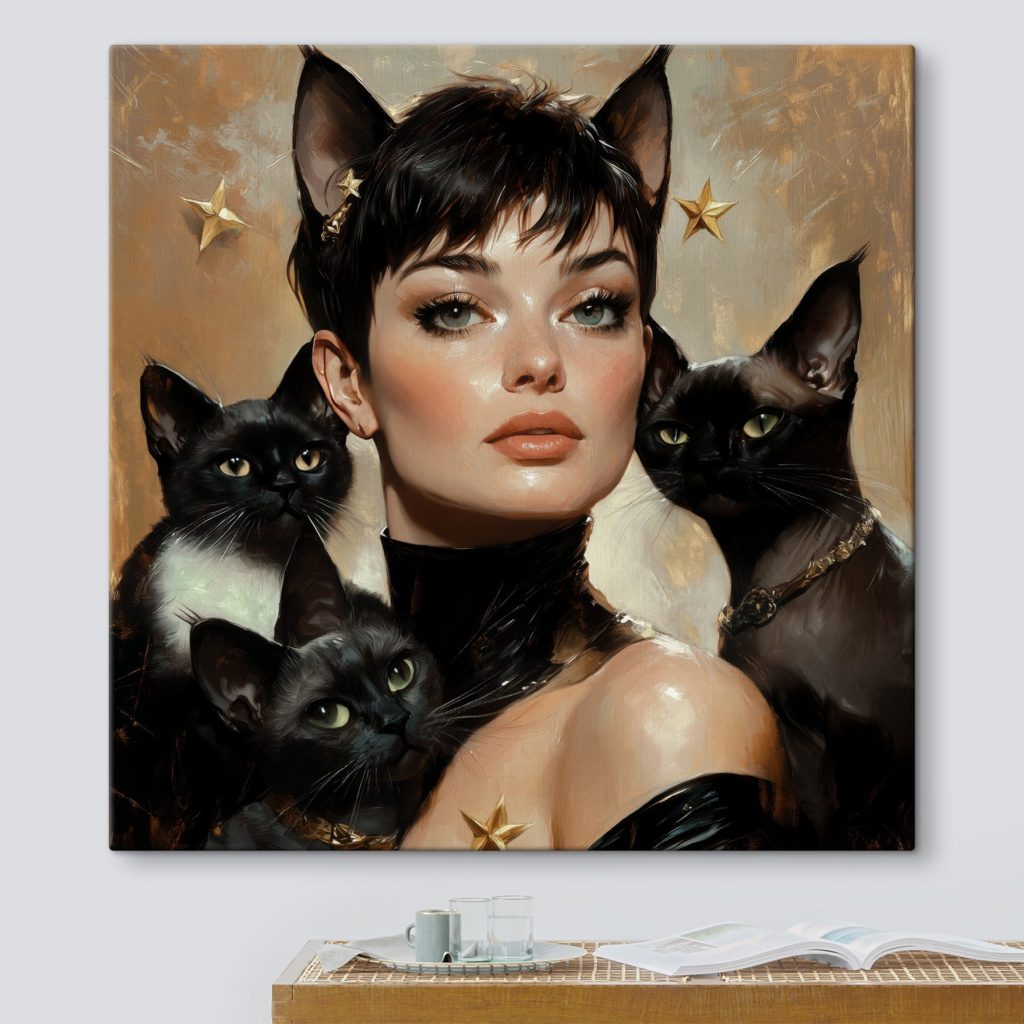 Portret met zwarte katten — interieur 3