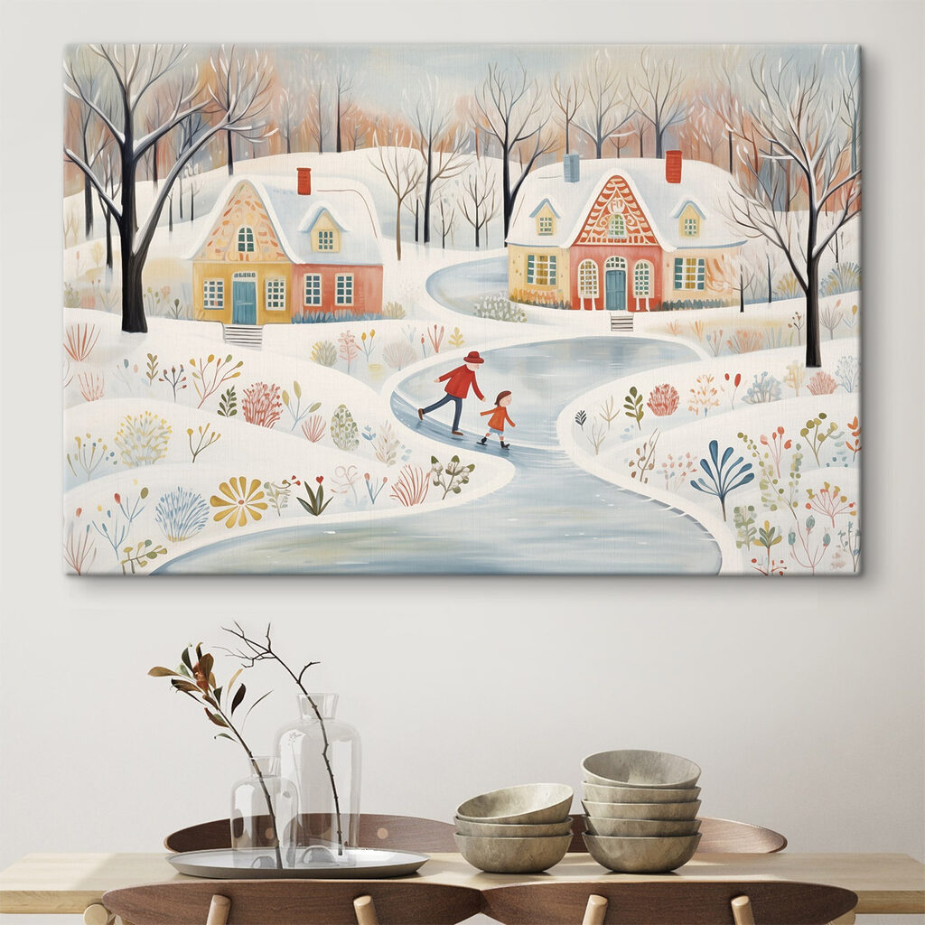 Schaatsen langs kleurige winterhuisjes — interieur 1