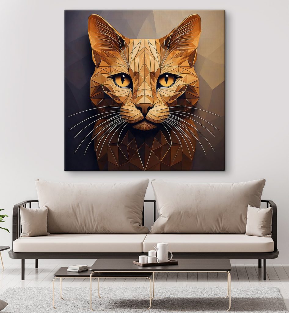 Kattenkop in gouden facetten — interieur 2