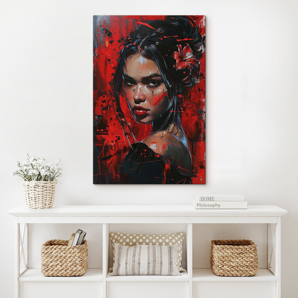 Haar blik in rood — interieur 2