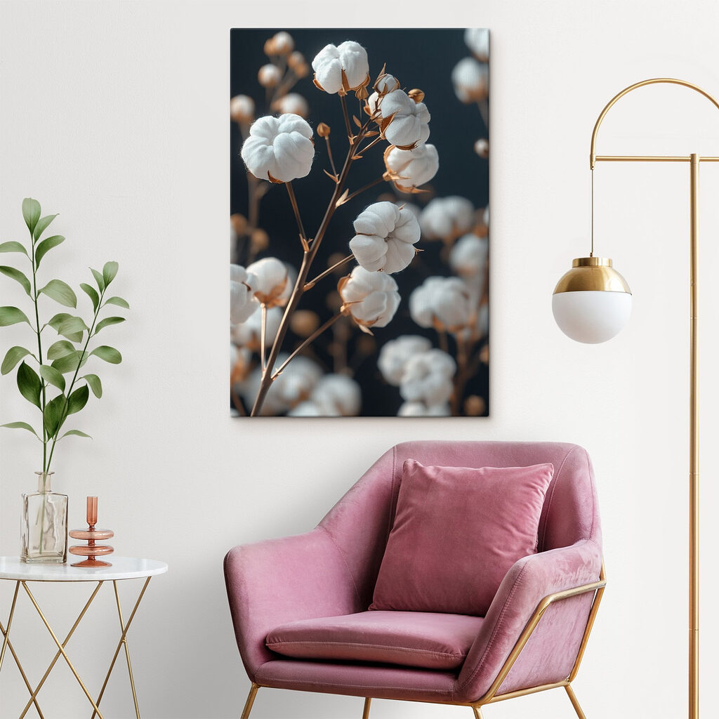 Katoentak voor donkere achtergrond — interieur 2