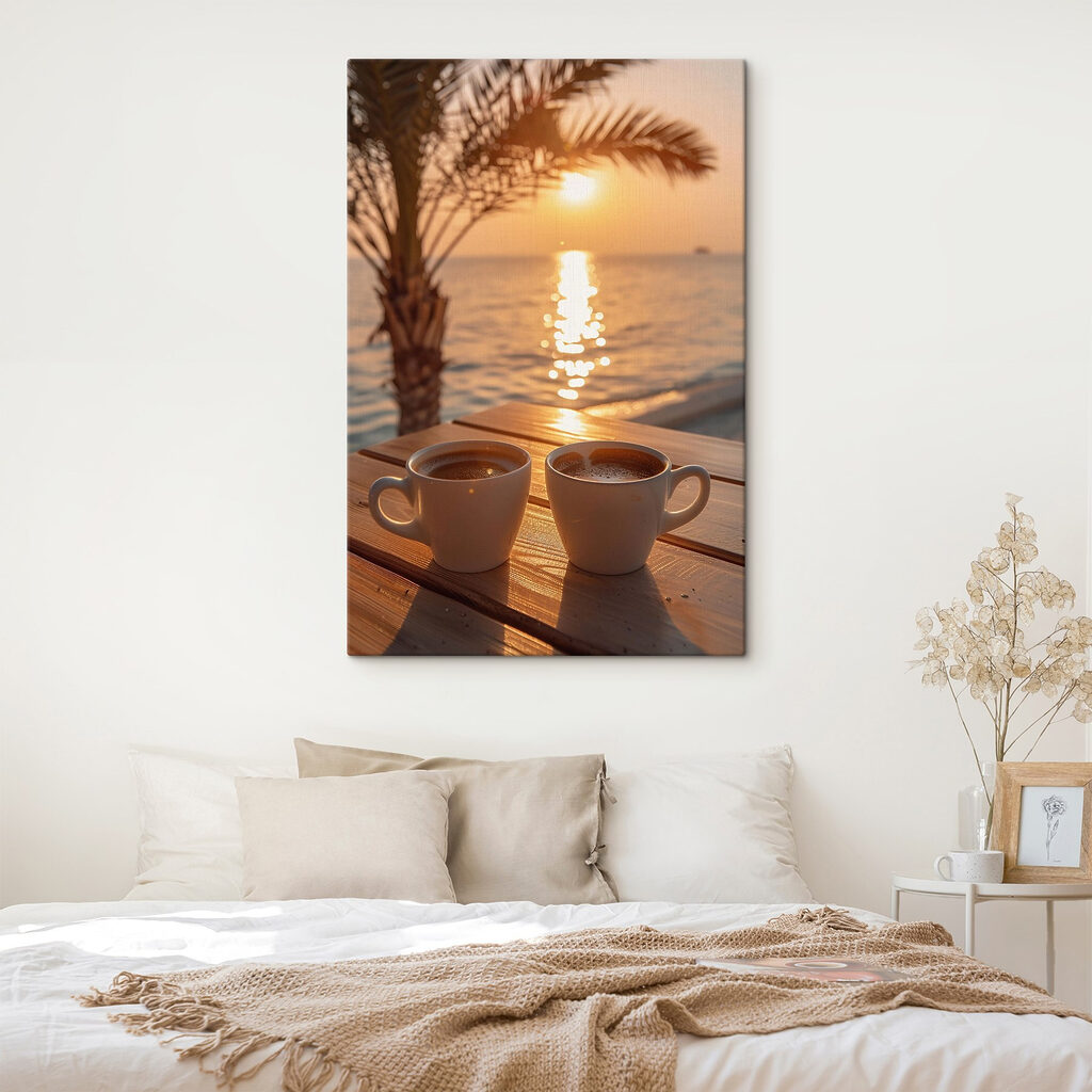 Twee koffies bij zonsondergang — interieur 1