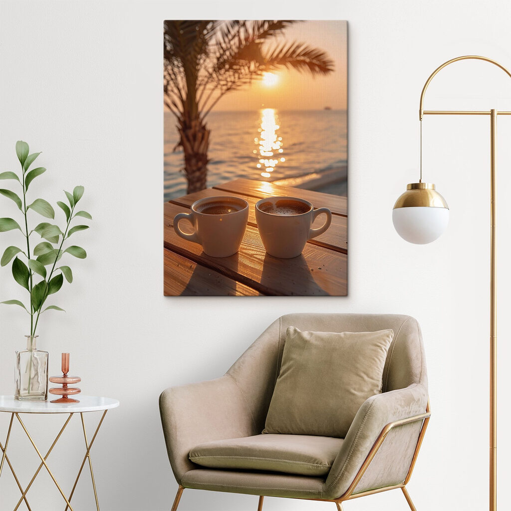 Twee koffies bij zonsondergang — interieur 2