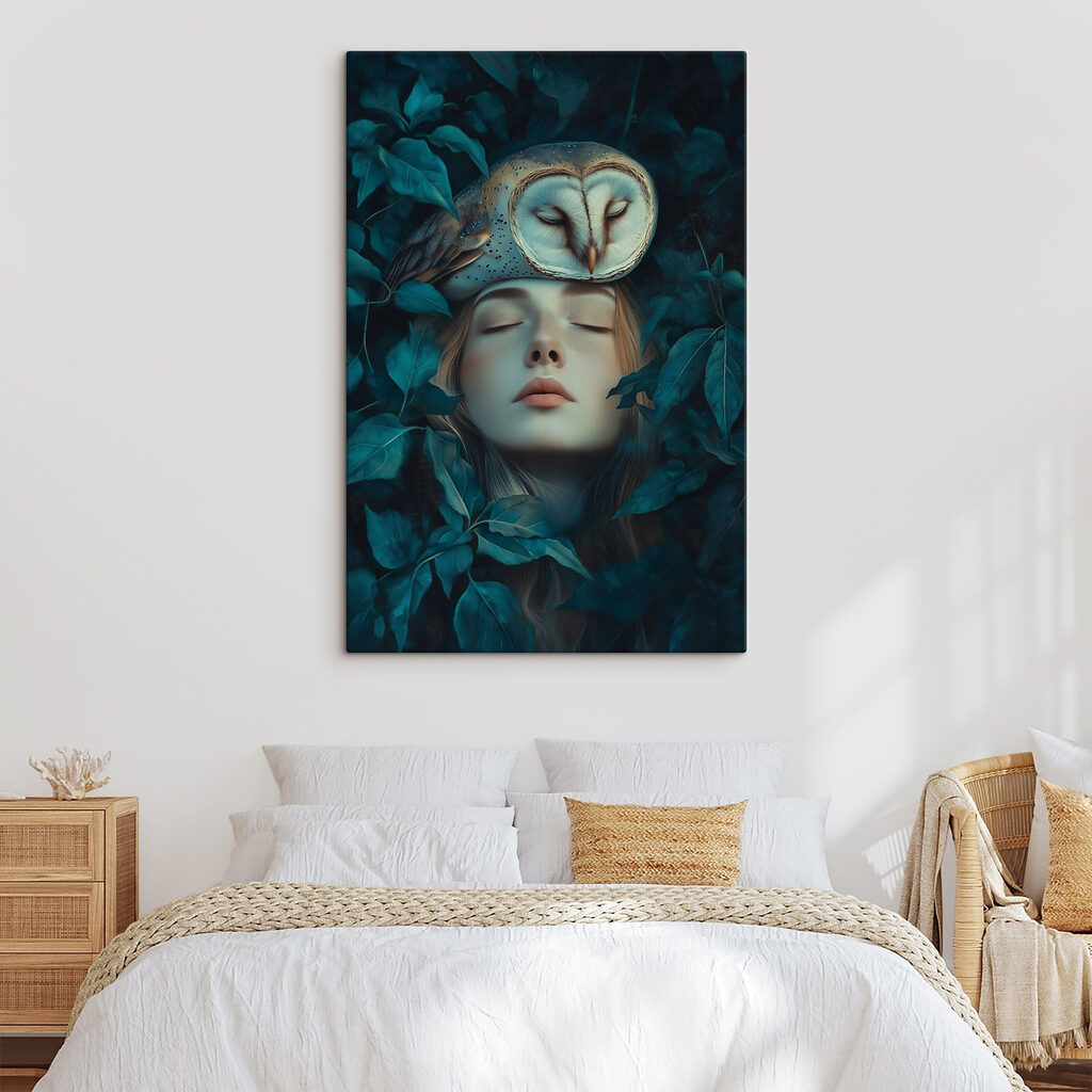 Uil boven gesloten ogen — interieur 1