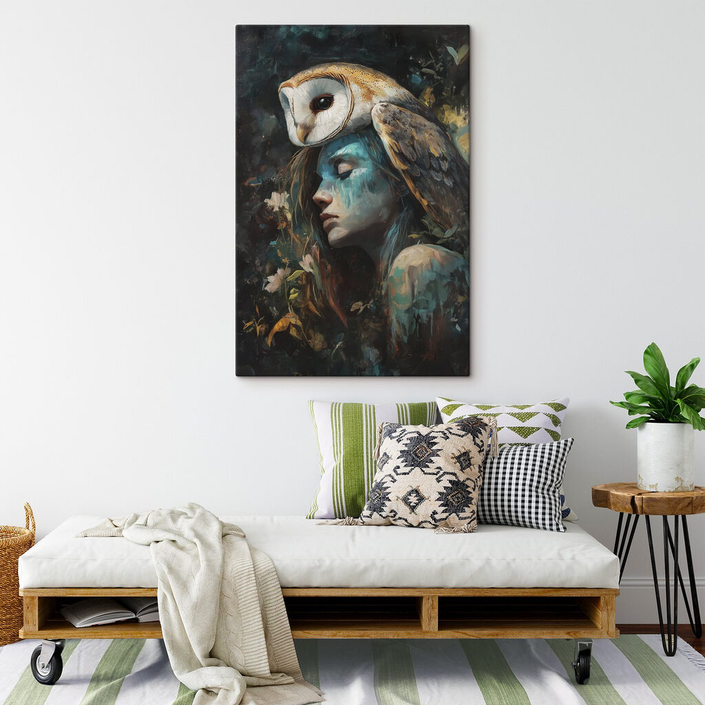 Kerkuil op haar lokken — interieur 2