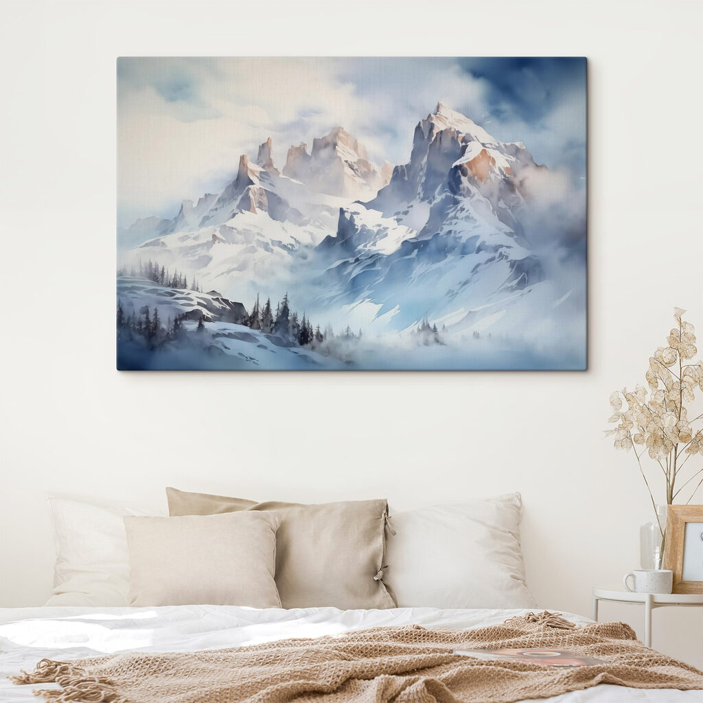 Sneeuwpieken onder bleke wolken — interieur 1