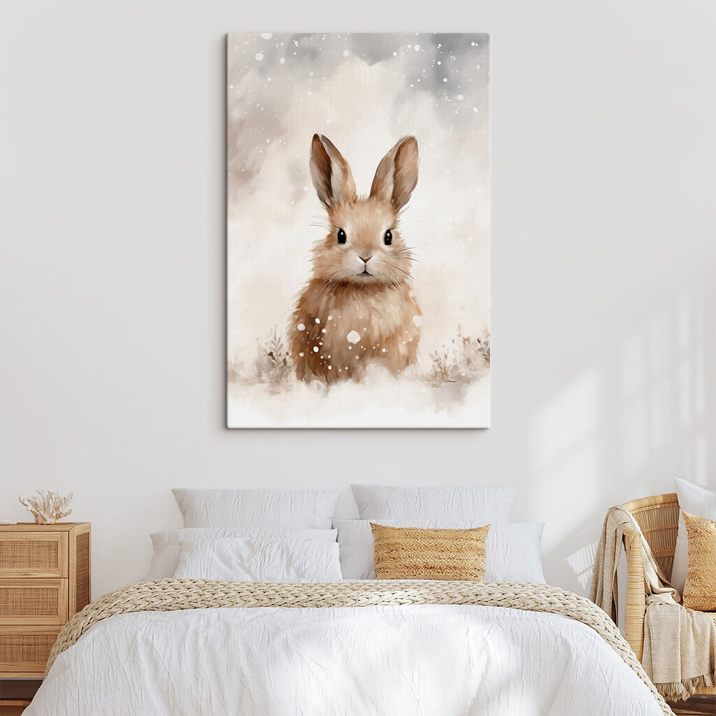 Konijntje in witte sneeuwvlokken — interieur 2