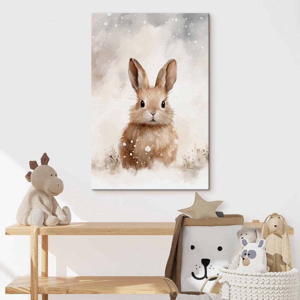 Konijntje in witte sneeuwvlokken — interieur 1