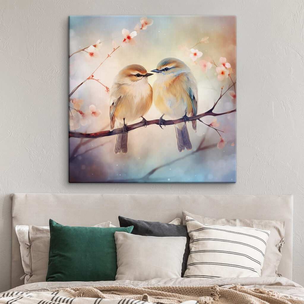Twee vogels delen winterwarmte — interieur 2