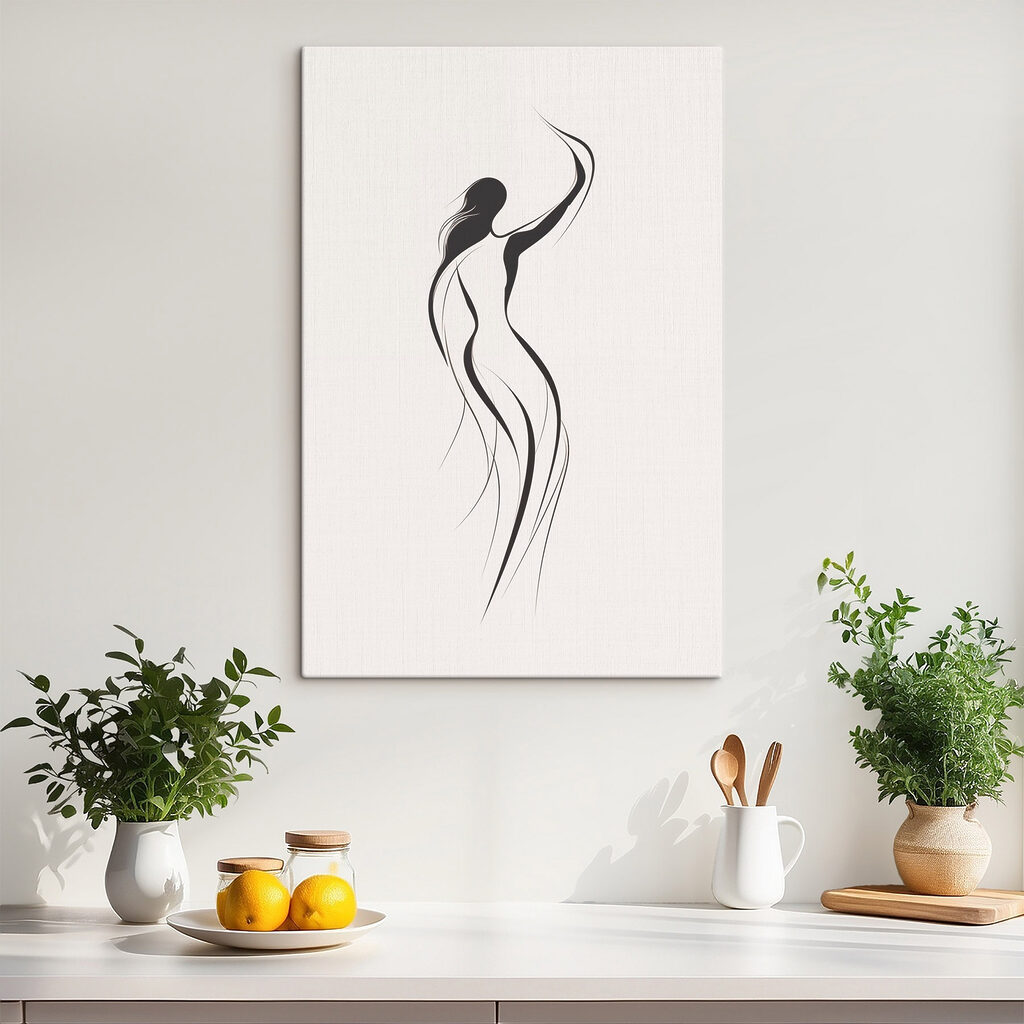 Dans in zwarte lijnen — interieur 1