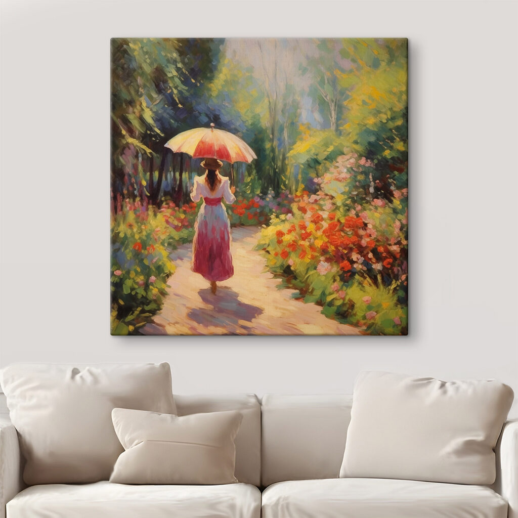 Een paraplu in zomertuin — interieur 1