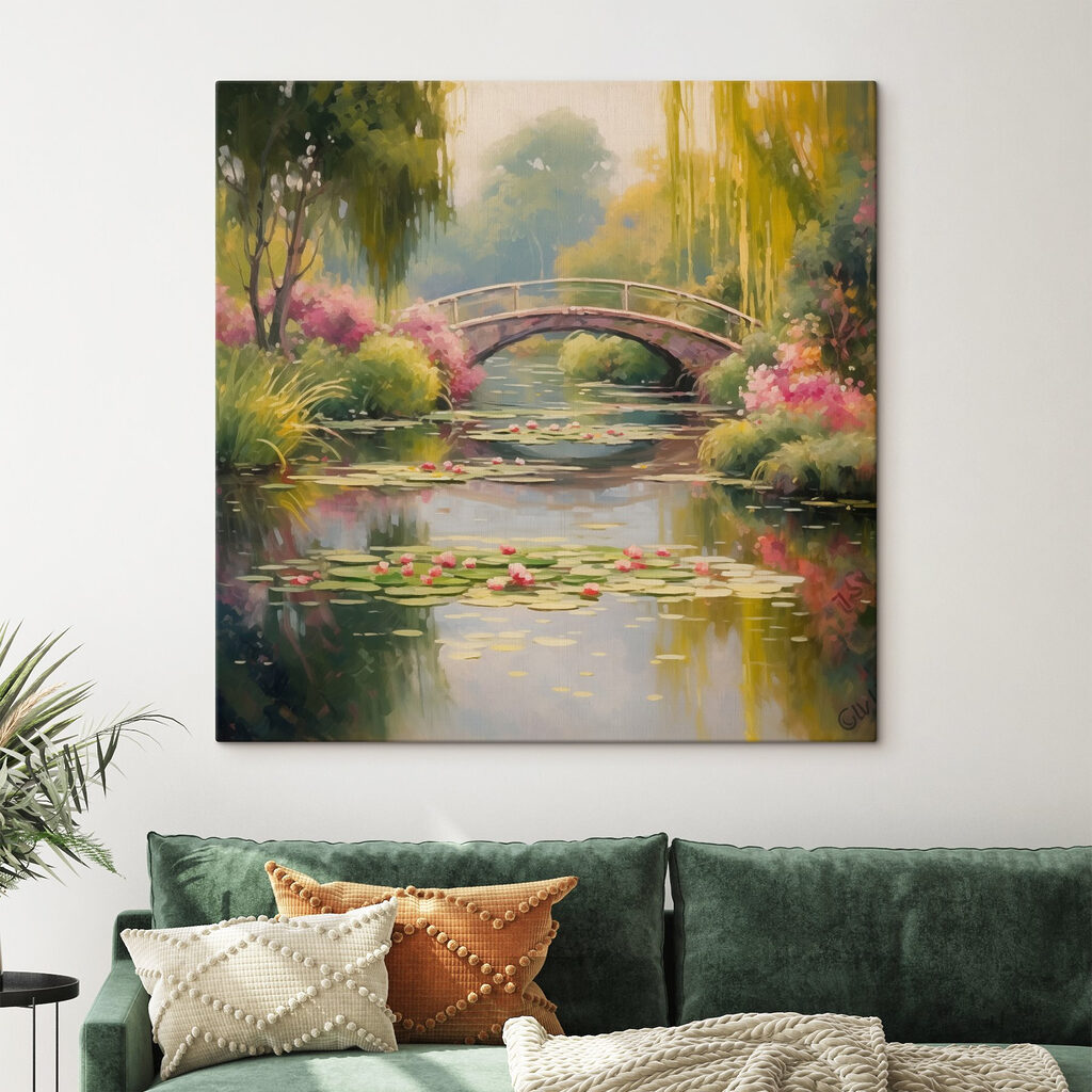 Brug over een waterlelietuin — interieur 3