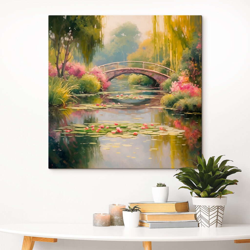 Brug over een waterlelietuin — interieur 5