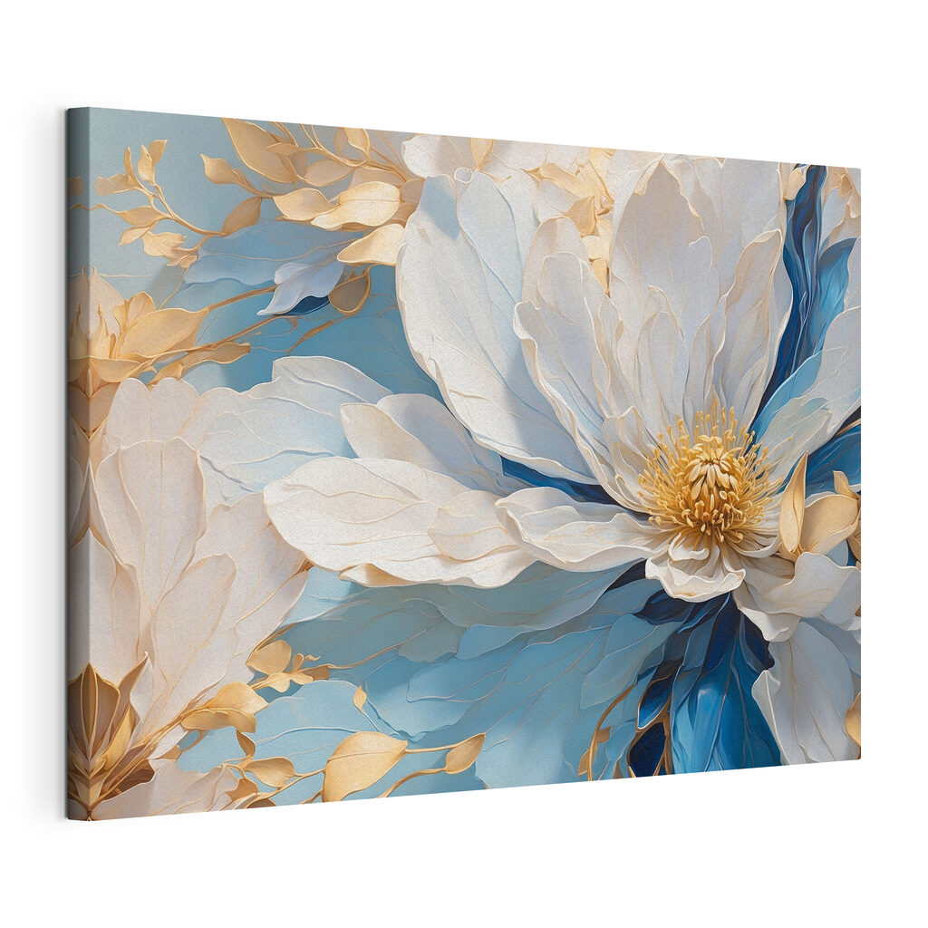 Bloem in blauwe vouwen — productweergave
