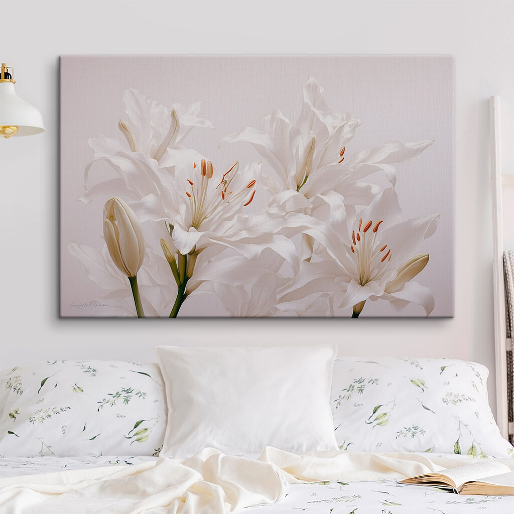 Witte lelies in rust — interieur 1