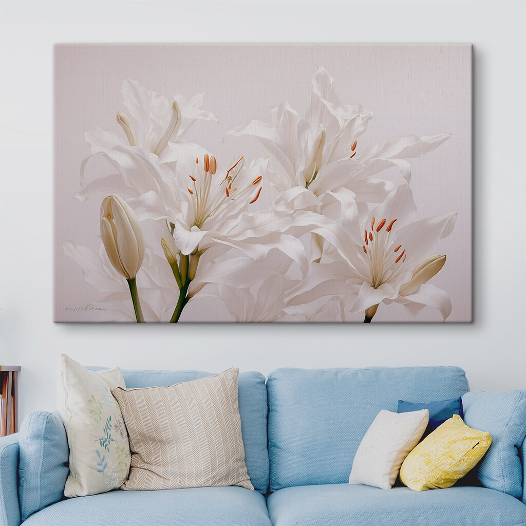Witte lelies in rust — interieur 3