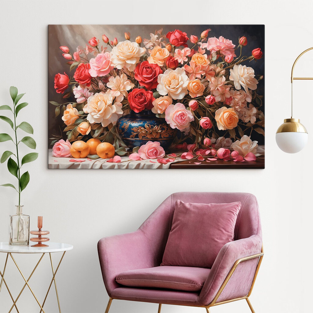 Rozen naast warme citrus — interieur 1