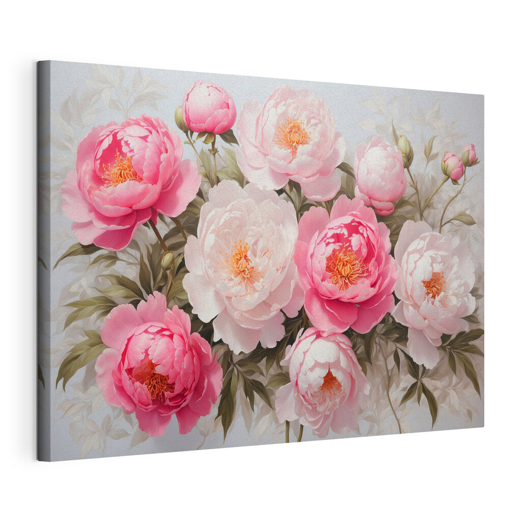 Pioenrozen in roze krans — productweergave