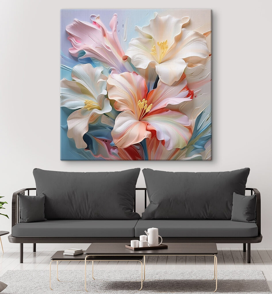 Lelies in roze pastellagen — interieur 1