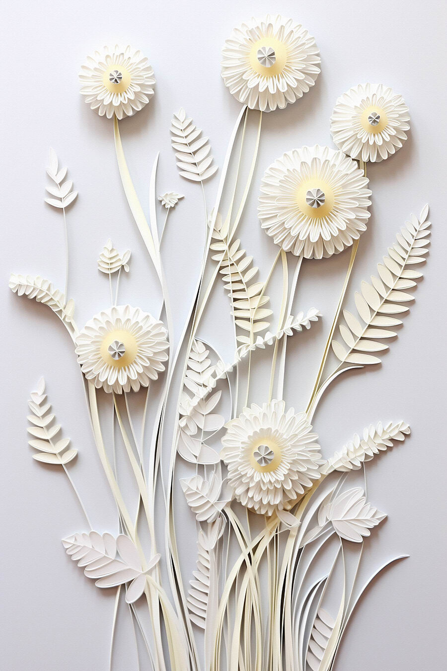 Veldbloemen in fijne laagjes — volledig ontwerp