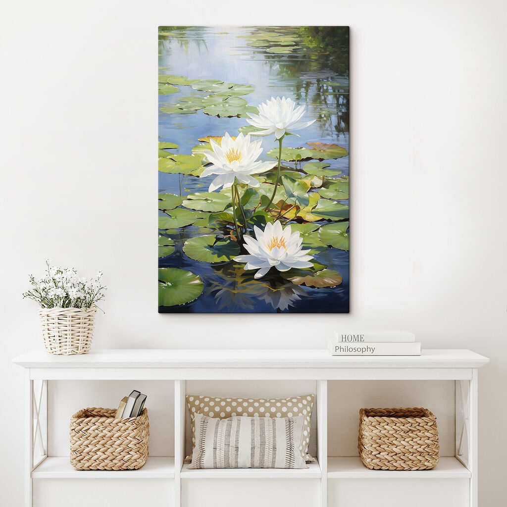Waterlelies tussen groene spiegelingen — interieur 2