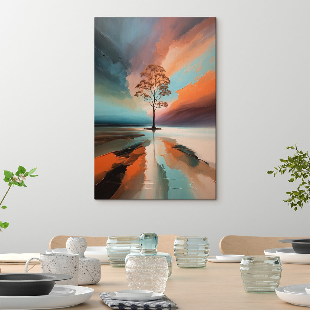 Boom in stralende kleurvlakken — interieur 1