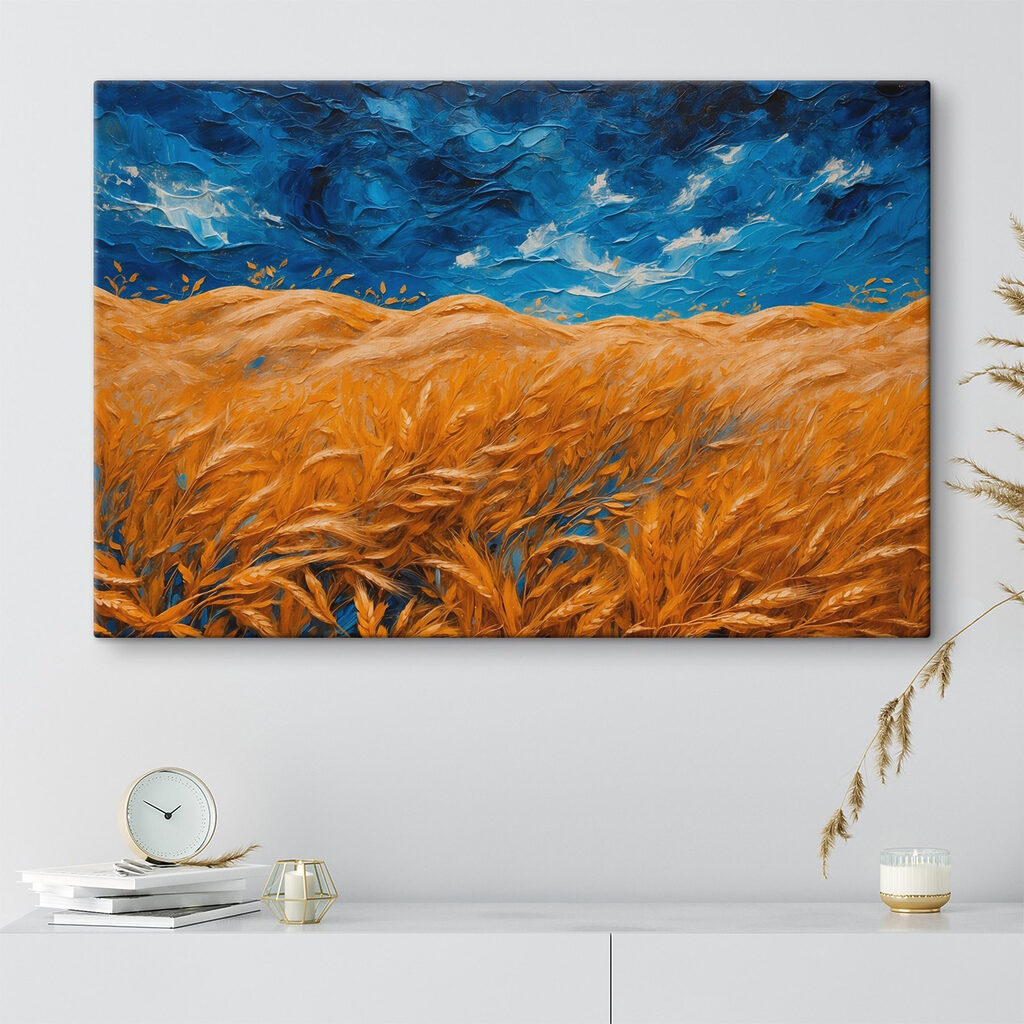 Graan golft onder nachtblauw — interieur 3